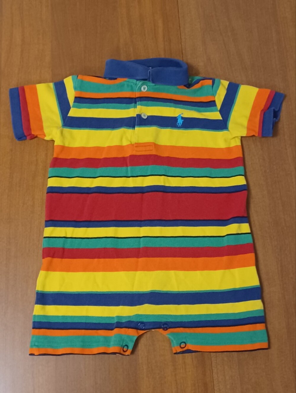 Polo Ralph Lauren Striped One-Piece Baby Boys 12M Colorful Vintage w Snaps